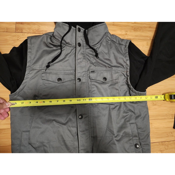 Dravus Heading Nowhere Black Gray Canvas Full Zip Hooded Hunting Jacket Men's M - Picture 6 of 10